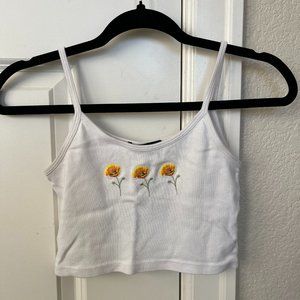 BRANDY MELVILLE SUNFLOWER CROPPED TANK